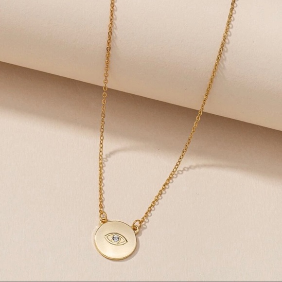 3/$30 💛 Evil Eye Charm Necklace - Picture 3 of 3